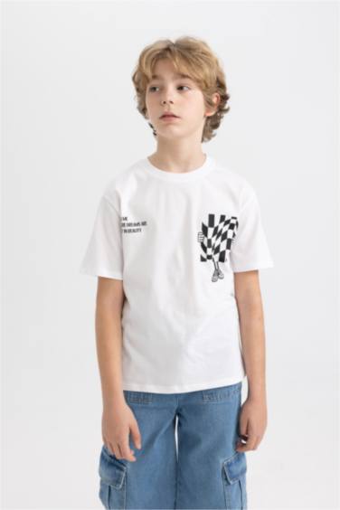 Boy Crew Neck Printed Short Sleeve T-Shirt