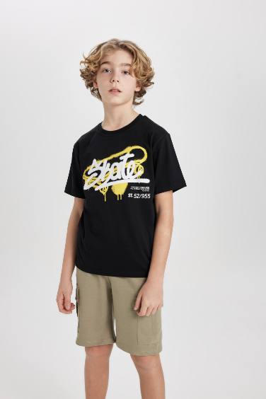 Boy Crew Neck Printed Short Sleeve T-Shirt