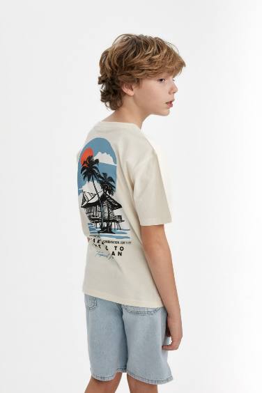 Boy Crew Neck Printed Short Sleeve T-Shirt