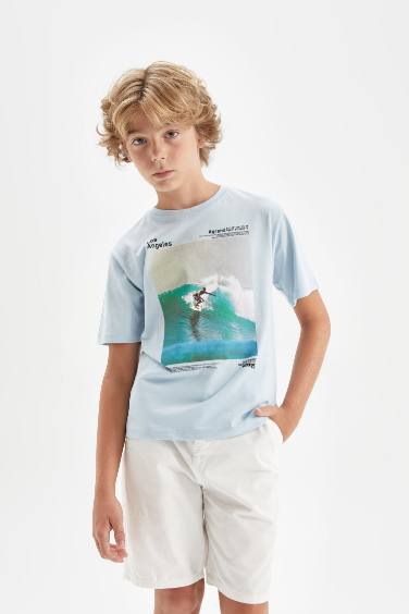 Boy Crew Neck Printed Short Sleeve T-Shirt