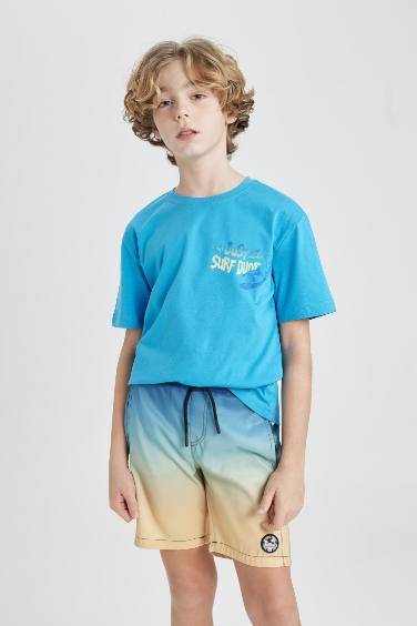 Boy Crew Neck Printed Short Sleeve T-Shirt