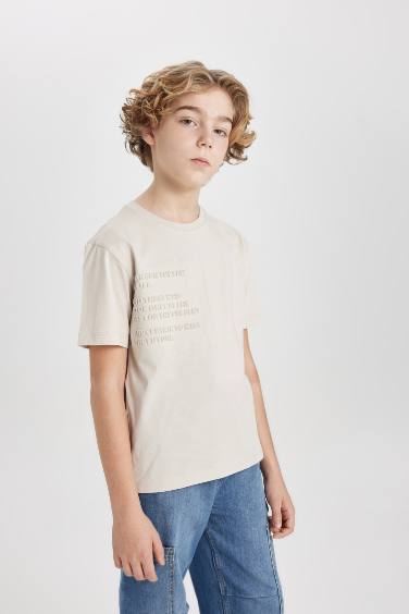 Boy Crew Neck Printed Short Sleeve T-Shirt