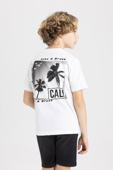 Boy Crew Neck Printed Short Sleeve T-Shirt