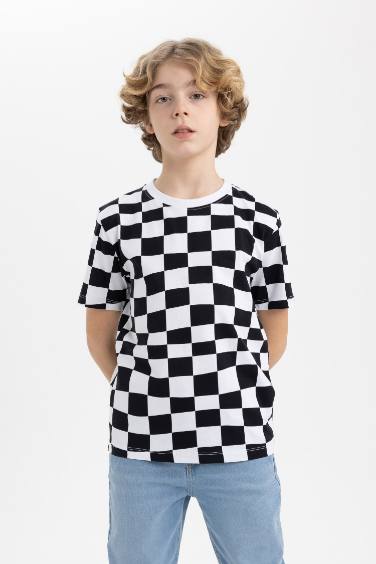 Boy Crew Neck Printed Short Sleeve T-Shirt