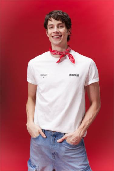 T-Shirt coupe régulière imprimé Col Rond