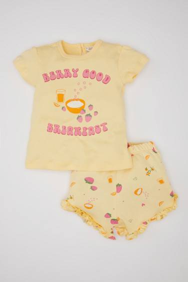 Baby Girl Printed 2 Piece Pajama Set