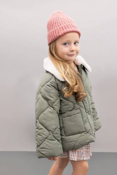 Baby Girl Big Neck Puffer Jacket