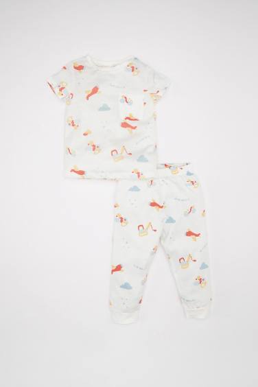 Baby Boy Printed Cotton 2 Piece Pajama Set