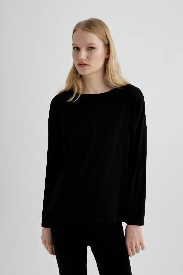 بلوزة بيجاما كاجوال قصة عادية من Fall in Love