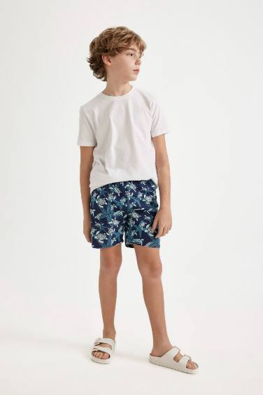 Boy Patterned Swim Shorts