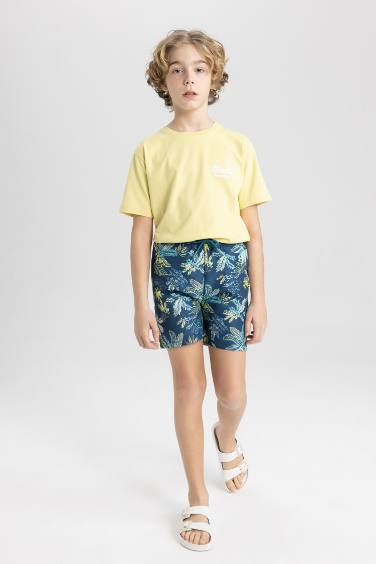 Boy Patterned Swim Shorts