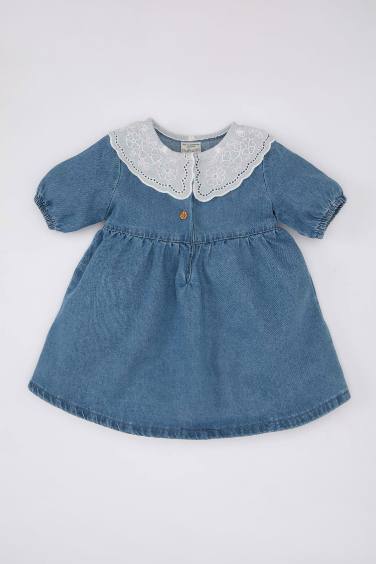 Baby Girl Short Sleeve Jean Dress