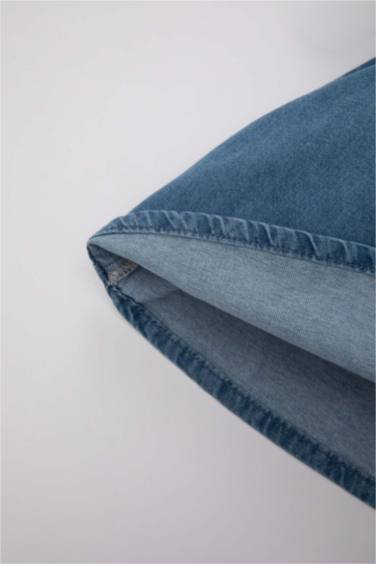 Baby Girl Short Sleeve Denim Dress