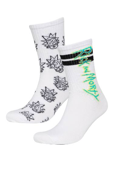 Man Rick and Morty 2 pack Cotton Long Socks