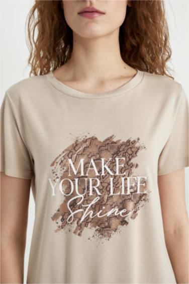 T-Shirt imprimé Coupe Régulière Col Ras Du Cou