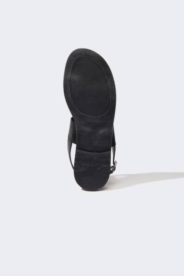 Woman Double Strap Flat Sole Sandals