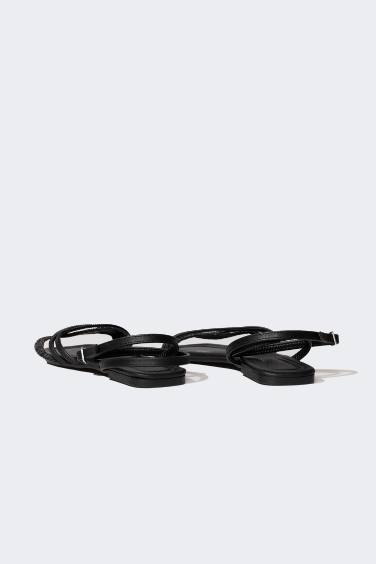 Woman Slip On Flat Heel Sandals