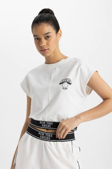 DeFactoFit NBA New York Knicks Crop T-Shirt