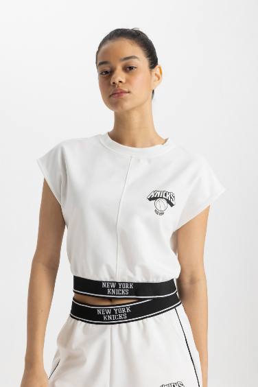 DeFactoFit NBA New York Knicks Crop T-Shirt