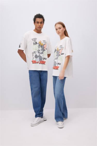 Unisex Tom & Jerry Oversize Fit Printed T-Shirt