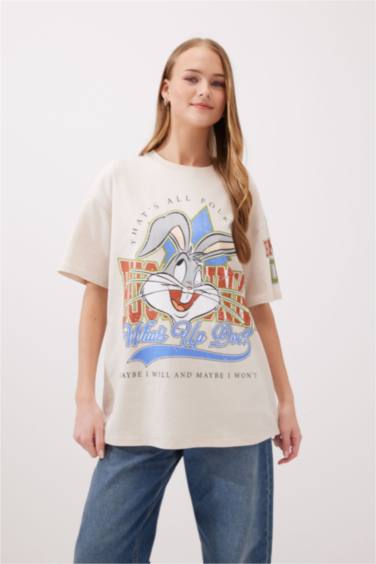 Футболка с коротким рукавом оверсайз с круглым вырезом с принтом для женщин Coool