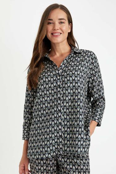 Regular Fit Patterned Long Sleeve Shirt