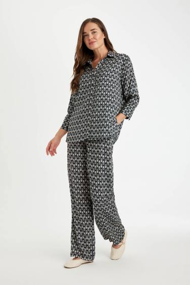 Regular Fit Patterned Long Sleeve Shirt