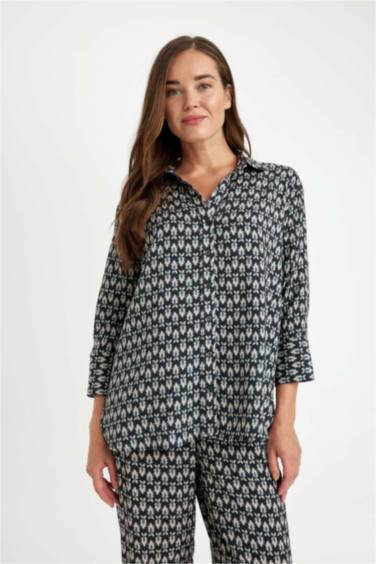 Regular Fit Patterned Long Sleeve Shirt