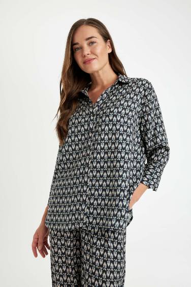 Regular Fit Patterned Long Sleeve Shirt