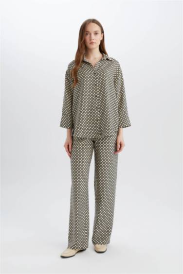 Рубашка стандартного кроя с узором