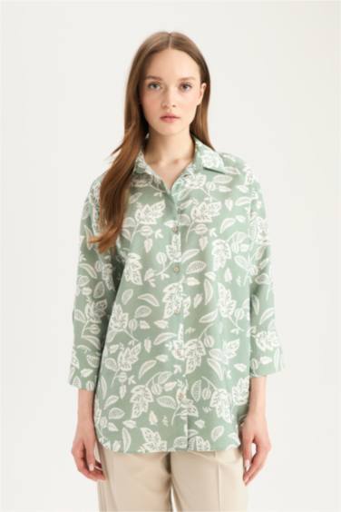 Regular Fit Patterned Long Sleeve Shirt