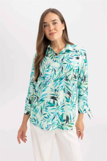 Regular Fit Shirt Collar Long Sleeve Shirt