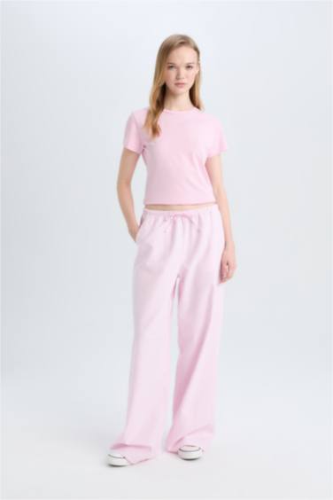 Regular Fit Crew Neck Basic Short Sleeve T-Shirt