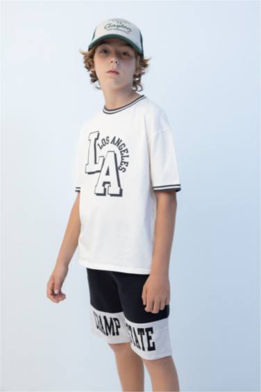 Boy Oversize Fit Crew Neck Printed T-Shirt