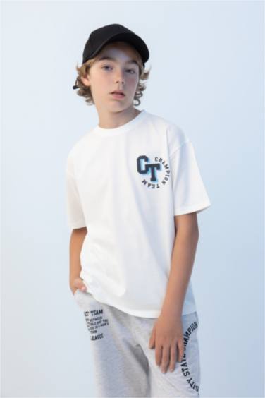 Boy Oversize Fit Crew Neck Printed T-Shirt