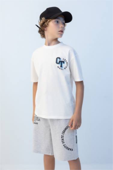 Boy Oversize Fit Crew Neck Printed T-Shirt