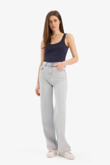 Slim Fit Basic Ribana Round Collar Sleeveless Tank Top