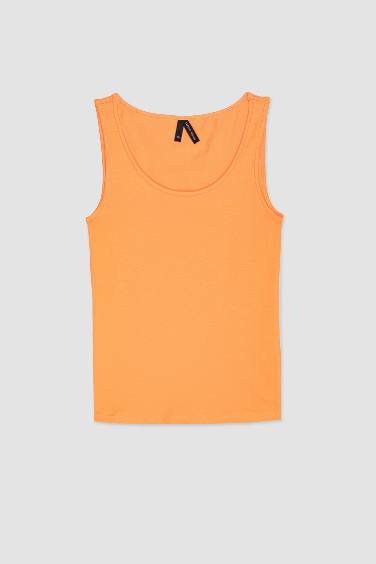 Slim Fit Crew Neck Ribbed Tank Top