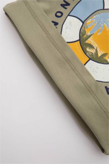 Baby Boy Crew Neck Sea Printed Sleeveless T-Shirt