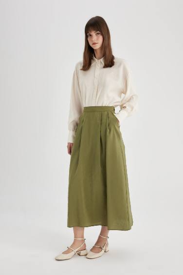 A Cut modal Maxi Skirt