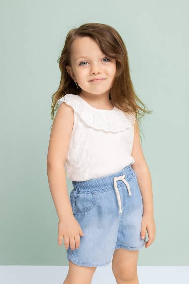 Baby Girl Lace Collar Sleeveless Blouse