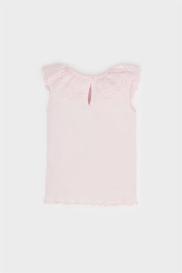 Débardeur avec col en dentelle pour bébé fille