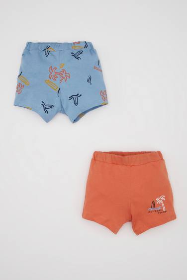 Baby Boy Palm Tree Patterned 2 Piece Shorts