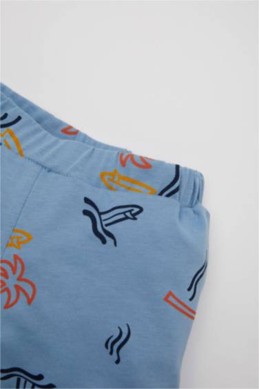 Baby Boy Palm Tree Patterned 2 Piece Shorts