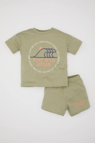 Baby Boy Printed T-Shirt Shorts 2 Piece Set