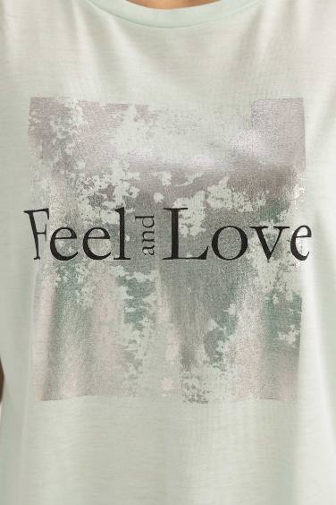 Crew Neck Printed Short Sleeve T-Shirt