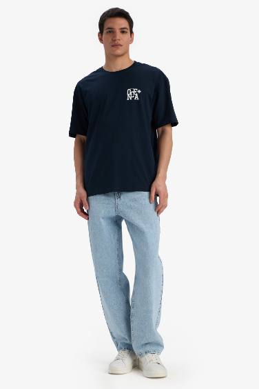 Comfort Fit Crew Neck Printed Short Sleeve T-Shirt