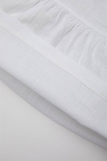 Baby Girl Flared Poplin Blouse Shorts 2 Piece Set