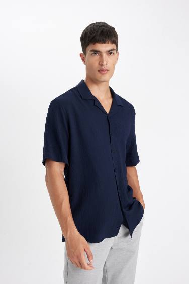 Chemise à manches courtes et col Polo avec Coupe décontractée