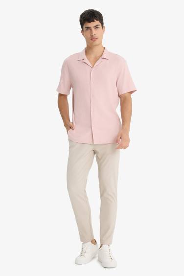 Modern Fit Polo Neck Short Sleeve Shirt